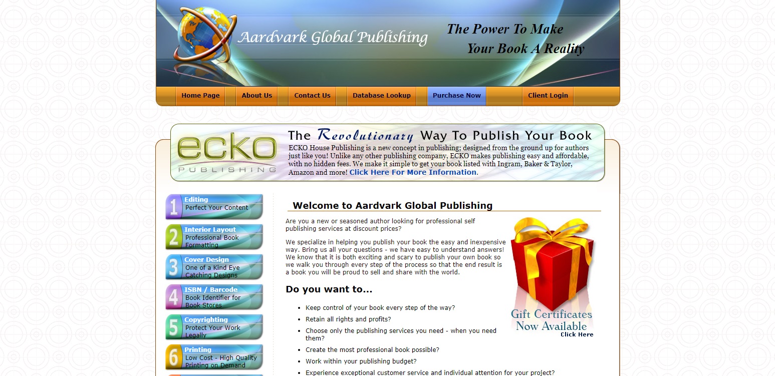 Aardvark Global Publishing (NP) • Book Publishing Companies