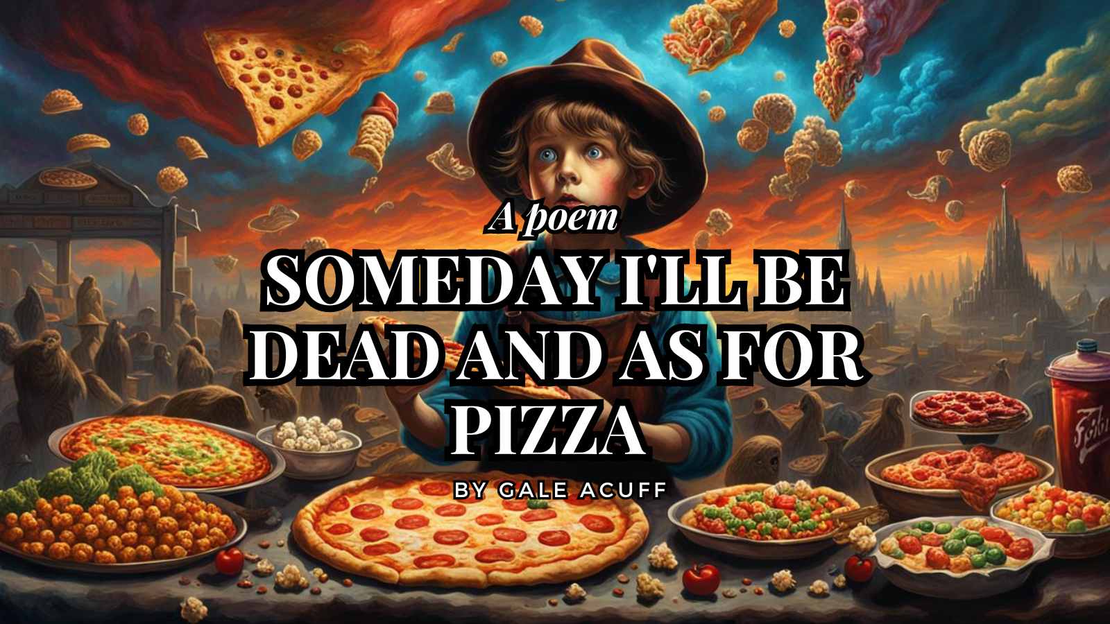 Someday I'll be dead and as for pizza by Gale Acuff